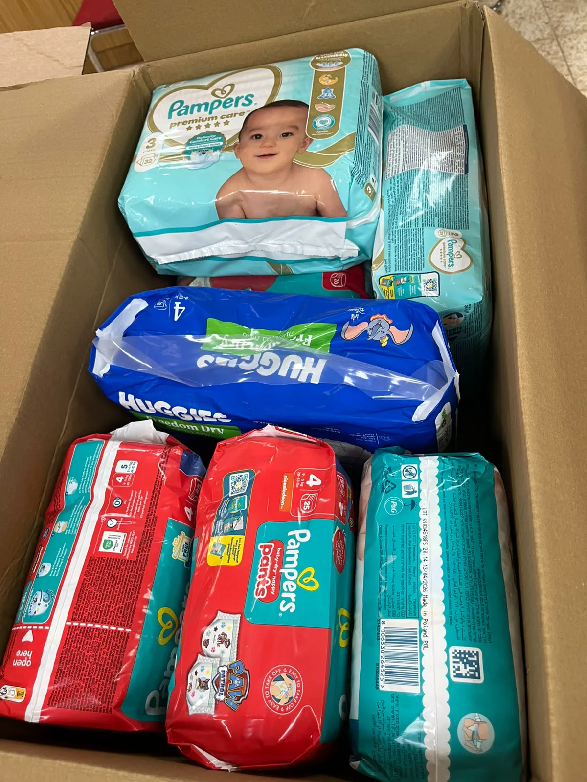 Productos recolectados para bebés